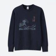 UNIQLO 优衣库 414343 Hokusai Blue 男士印花运动衫