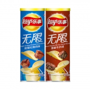 88VIP：乐事薯片 牛扒味+红烧肉味 104g*2桶 *8件 65元（双重优惠）