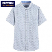 雅鹿 男士短袖衬衫