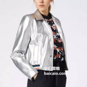 限36码，BOSS Hugo Boss 雨果·博斯 Ometty 女士金属仿皮夹克