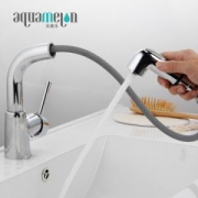 aquamelon水美乐360°抽拉升降冷热面盆龙头