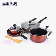 当当优品 无油烟不粘锅 九件套