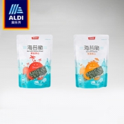 大胃mini推荐 奥乐齐 思缤世 芝麻/椰丝夹心海苔 36g*2包 19.9元包邮