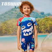 UPF50+，Toswim 拓胜 儿童 防晒连体泳衣