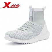 特步 男休闲高帮袜套一体运动鞋982219329710