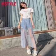 韩都衣舍 MY8977 牛仔短裤网纱裙两件套
