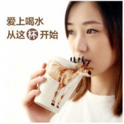 趣玩 纯手绘3D陶瓷动物杯 25元
