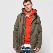 L码，Superdry 极度干燥 Aviator Rookie 男士中长款连帽夹克外套