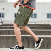 男夏季薄款迷彩工装休闲宽松五分裤