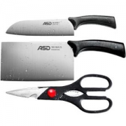 ASD爱仕达RDG03H1WG不锈钢刀具三件套