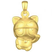 小米有品 米兔招财猫 足金吊坠 2.1g