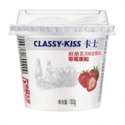 卡士 CLASSY.KISS 草莓果粒鲜酪乳 100g*6 *5件