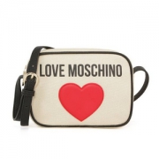 LOVE MOSCHINO 爱莫斯奇诺 爱心帆布单肩斜挎包