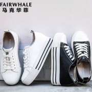 Mark Fairwhale 马克华菲 女士真皮内增高休闲鞋 两色