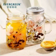 Evergreen 爱屋格林 大容量梅森罐玻璃杯公鸡杯800ml 多款