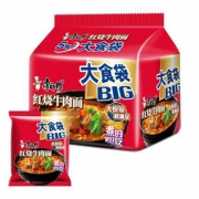 康师傅 大食袋 红烧牛肉袋面 泡面五连包