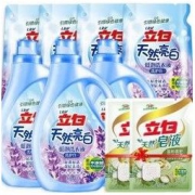 立白天然亮白洗衣液（薰衣草香）22斤（2kg*3瓶 1kg*4袋 500g*2袋皂液) 易漂易洁 深层去渍 *2件 123.5元（合61.75元/件）