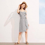 A21 女士一字领连衣裙