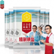 益盐堂 精制碘盐 350克*6袋 10.9元包邮