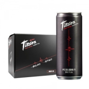 Tieson 天向 黑罐弱碱气泡苏打水 0糖0热量 330ml*6罐 12.8元包邮 合2.1元/罐 线下6元/罐