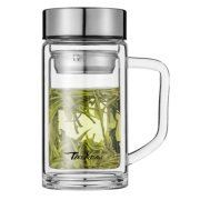 仝器 双层玻璃茶杯 360ml 14.9元包邮（需用券）