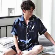 sweetminihu 男士冰丝家居服套装  券后35元
