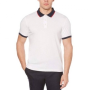 PrimeDay特价，Perry Ellis 派瑞·艾力斯 男士弹力皮马棉Polo衫