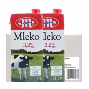 25日0点、前500件：Mlekovita 妙可 全脂纯牛奶 1L*12