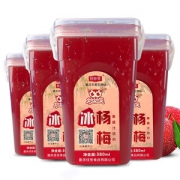 重庆著名商标 妙妙笑 冰杨梅汁 无添加 380ml*4瓶 30.8元包邮