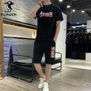 夏季男士新款休闲T恤套装