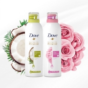 多芬玫瑰+椰香菁油沐浴慕斯泡沫绵密沐浴露乳200ml*2 限时特价99元包邮