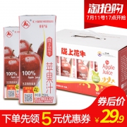 陇上花牛 100%天水花牛苹果汁 250ml*12盒