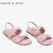 ￥169 CHARLES&KEITH 双扭结饰女士平底凉鞋