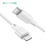 历史低价： RAVPower 睿能宝 CB054 苹果 MFi认证 Type-C to Lightning数据线 1米