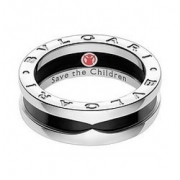 天猫 88VIP：BVLGARI 宝格丽 Save The Children 慈善款 AN855770 黑陶瓷中性戒指 4452.55