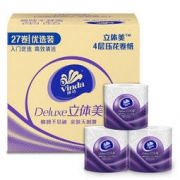 维达(Vinda) 卷纸 棉韧4层128g 卫生纸巾*27卷 整箱销售 57.9元