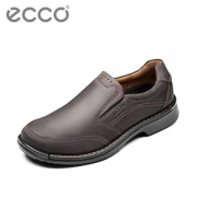 ECCO爱步休闲便捷套脚鞋 缓震舒适头层牛皮男士圆头鞋 融合500114