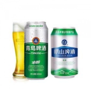 预售：青岛啤酒冰醇8度500ml*24罐啤+崂山清爽啤酒（8度）330ml*24罐