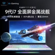 机械师（MACHENIKE）F117-BB3 15.6英寸笔记本电脑（i7-9750H GTX1650 8G内存 512GB大固态 Win10) 6799元包邮