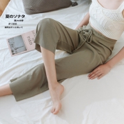 极尔斯冰丝阔腿裤女夏韩版显瘦九分