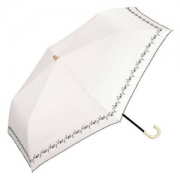 W.P.C 防紫外线 轻量折叠晴雨伞 白色/黑色