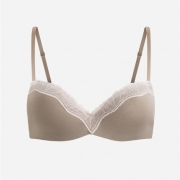 Summer Sale：Oysho 30112305506 莫代尔薄款蕾丝有钢圈聚拢文胸 99元