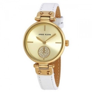 Anne Klein 妮克莱因 AK/3380CHWT 女士真皮表带时尚手表