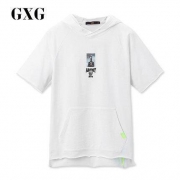 GXG 男士休闲连帽卫衣 白色