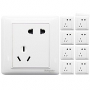 8日0点：Schneider Electric 施耐德 睿意白系列 五孔插座 *57件 257.74元包邮（需用券，合4.52元/件）