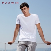 ￥29 MAXWIN马威 182171012男 纯色圆领 T恤