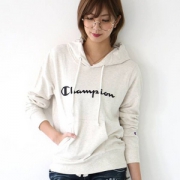 M码，Champion 冠军牌 日本Basic线 CW-K111 女士纯棉连帽卫衣
