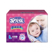 Anerle 安儿乐 干爽超 薄婴儿纸尿裤 L66 *2件 103.5元包邮（合51.75元/件）