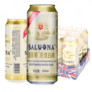 萨罗娜（SALUONA）小麦原浆白啤酒 英国风味麦香浓郁 500ml*12听整箱