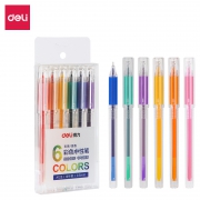 deli 得力 A125 彩色中性笔 6色装 8.9元包邮（需用券）